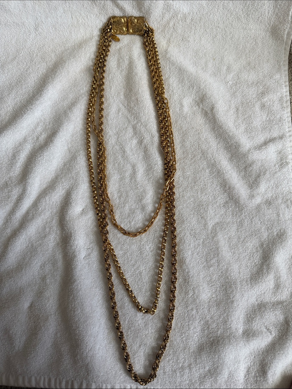 Lucien Piccard Gold-Tone Multi Strand Layered Necklace